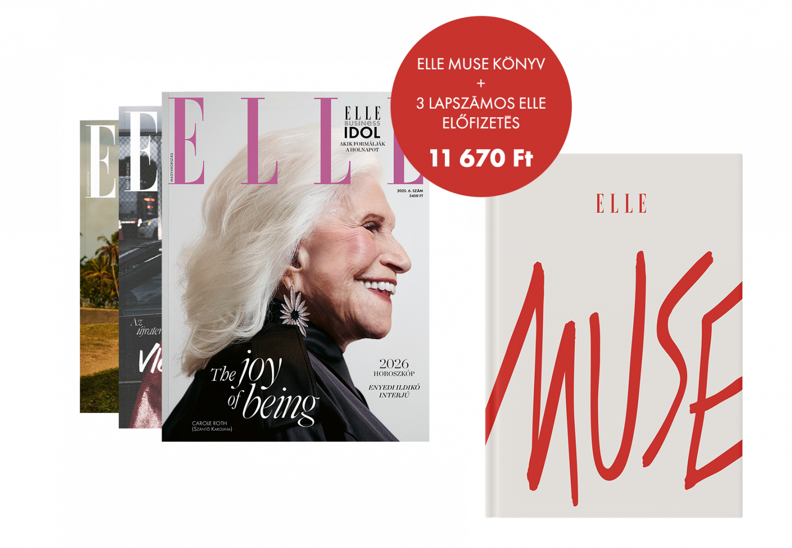 ELLE előfizetés és ELLE Muse könyv - Valentin-napi csomag